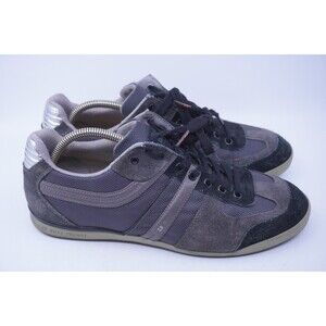 Hugo Boss Men Size 10 (EU 43) Boss Orange Shoe Lace Up Casual Sneakers Blue Gray